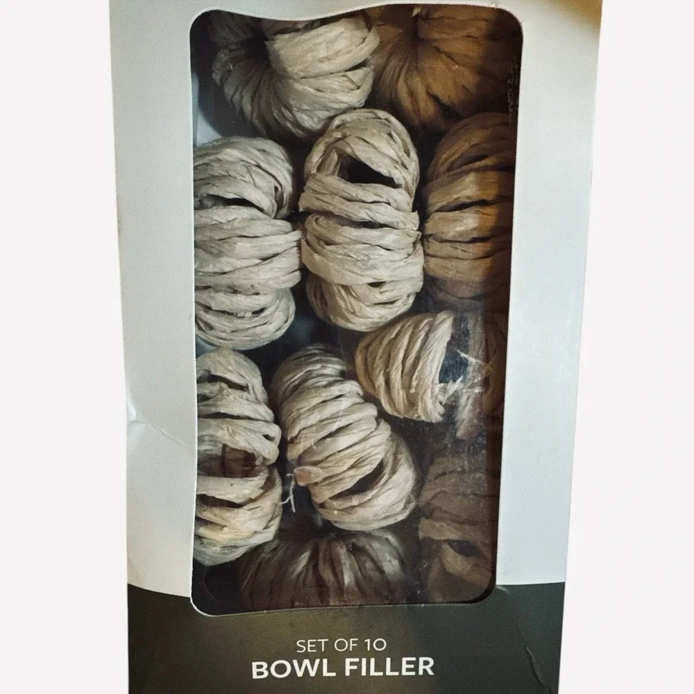 Ridgefield Home Set of 10 Decorative Bowl Fillers – New, Open Box (Display Model